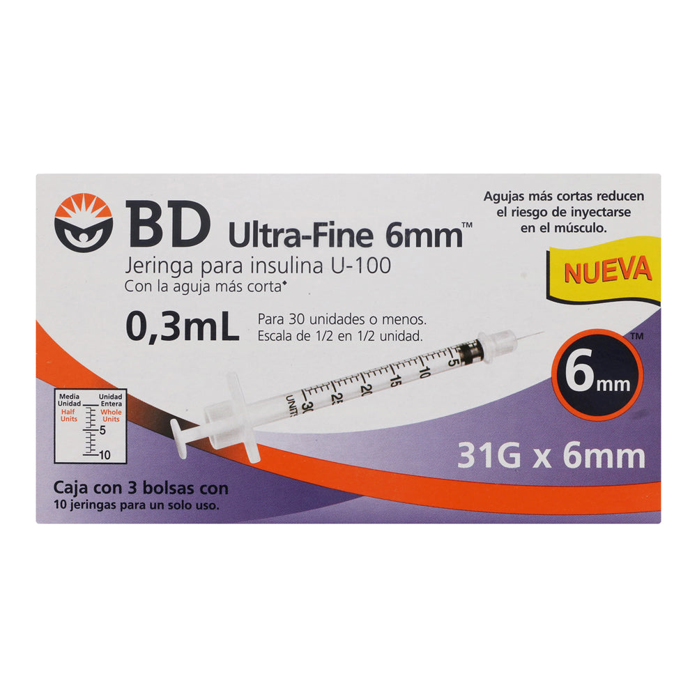 JERING INSU BD UF 31GX6MM 1ML - PZA 3X10