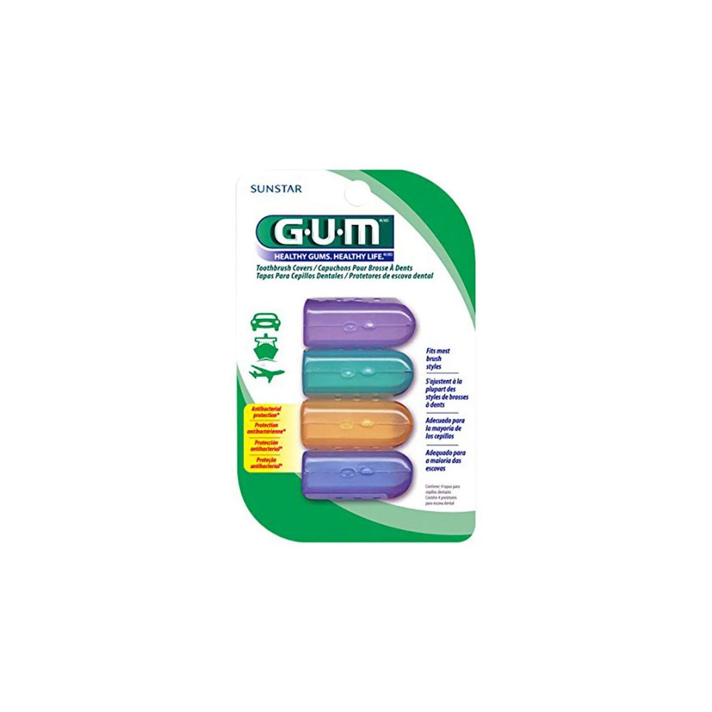 CAPUCHONES GUM P/CEPILLO DENT C/4PZ