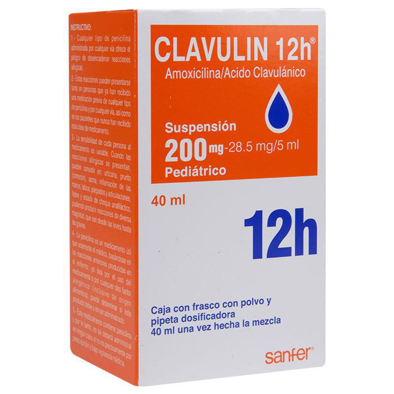 CLAVULIN 12H 200/28.5MG 40 ML SUSP