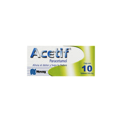 ACETIF TAB. 500 MG. CAJA C/10