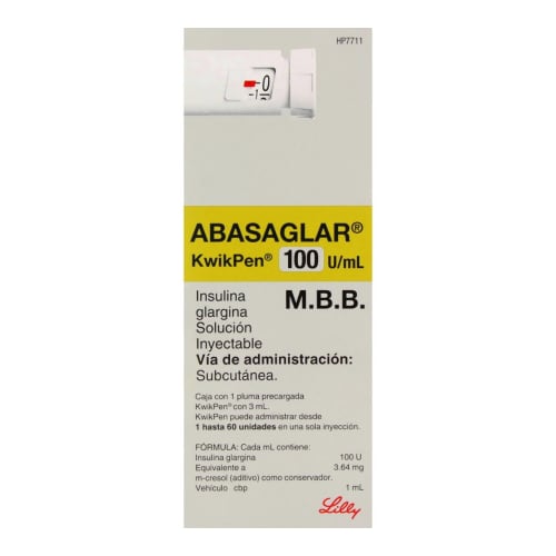 ABASAGLAR 100U SOL INY PLUM 3ML
