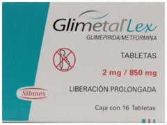 GLIMETAL-LEX 850/2 MG 16 TAB