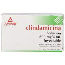 CLINDAMICINA INY. 600 MG. CAJA C/1 AMP. C/4 ML.