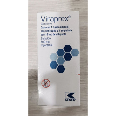 VIRAPREX (GANCICLOVIR) 10ML SOL/LIOF 500 MG CAJA C/1 AMP