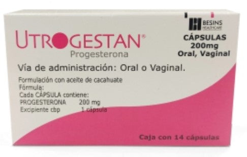 UTROGESTAN 200 MG 14 CAPS