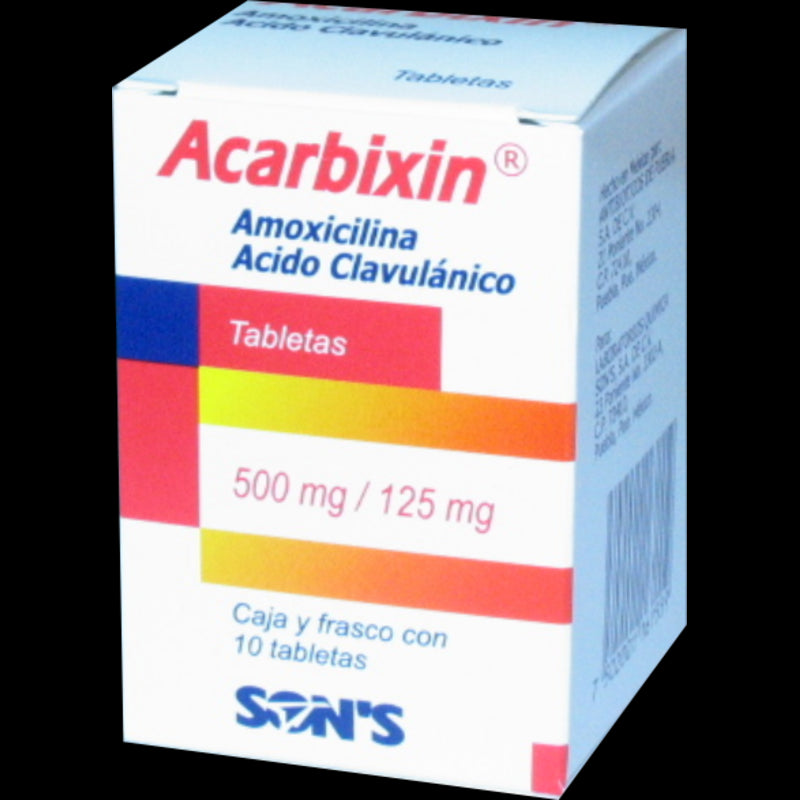 ACARBIXIN 500 MF/125 MG 10 TABLETAS
