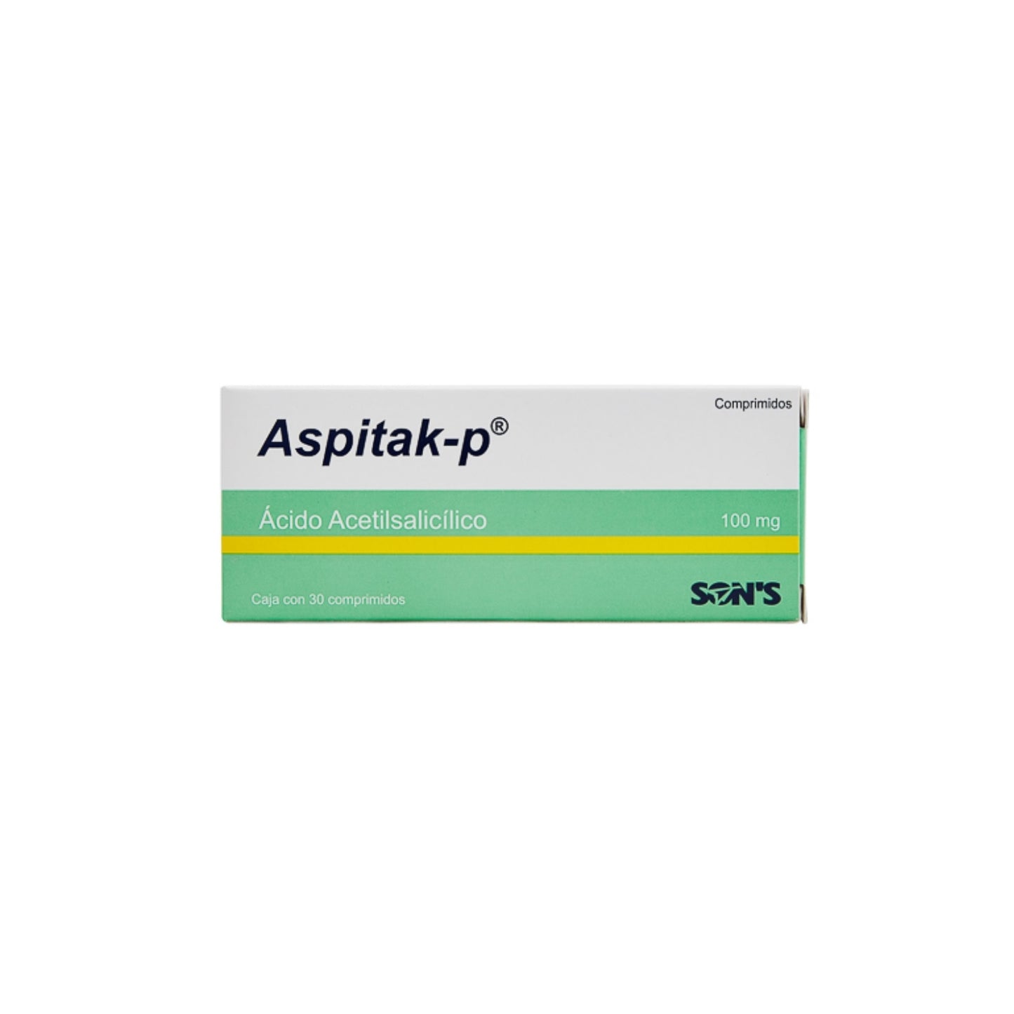 ASPITAK-P 30 TABLETAS 100 MG. CAJA