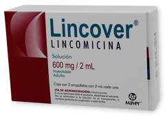 LINCOVER INY. 600 MG. CAJA C/3 AMP. C/2 ML.