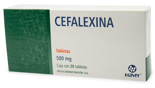 CEFALEXINA TAB. 500 MG. CAJA C/20
