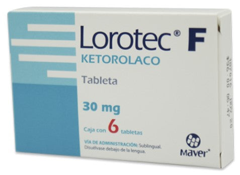 LOROTEC F TAB. SUBLING. 30 MG. CAJA C/6