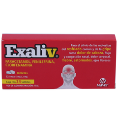 EXALIV TAB. 325/5/2 MG. CAJA C/24