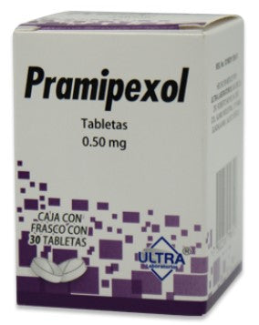 PRAMIPEXOL TAB. 0.50 MG. CAJA C/FCO. C/30