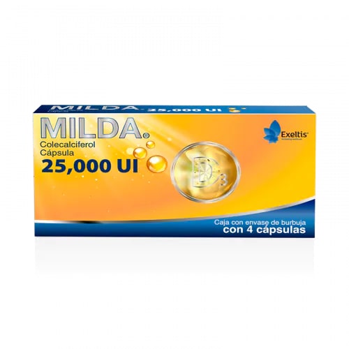MILDA 25000 UI 4 CAPS