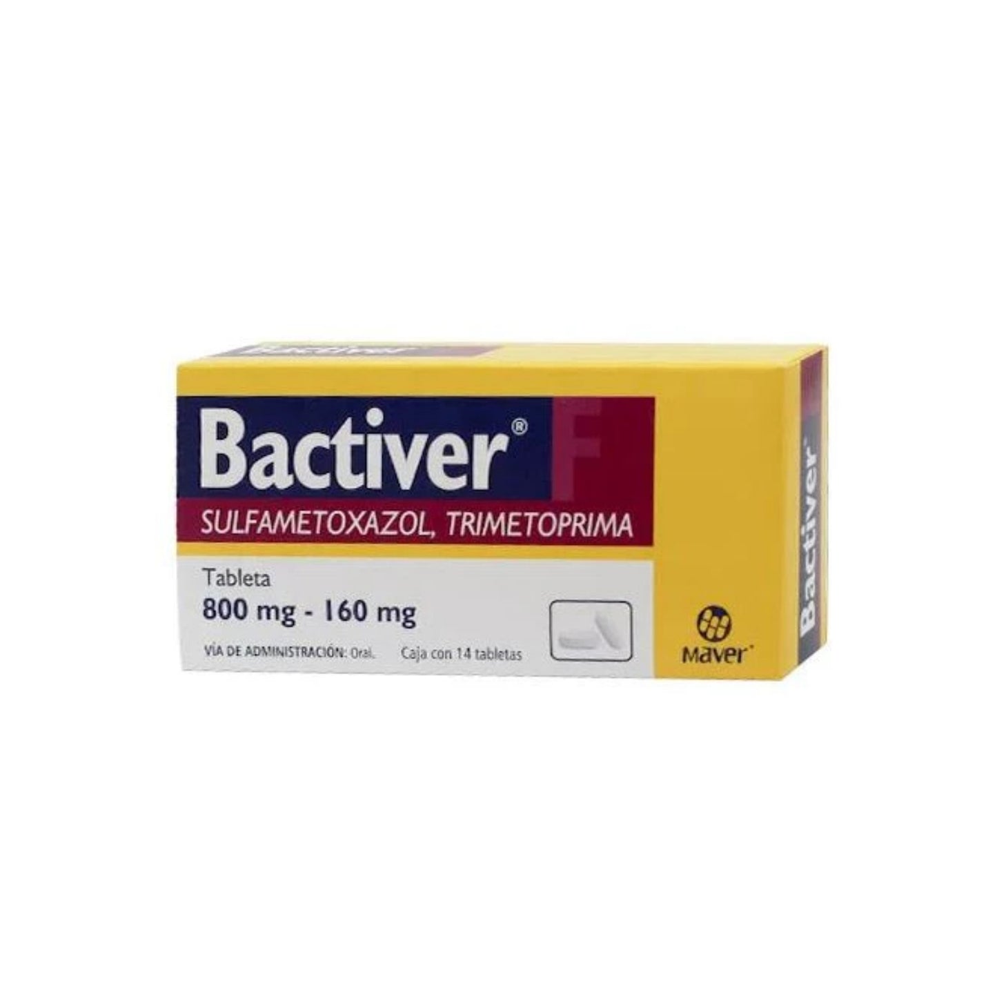 BACTIVER F TAB. 160/800 MG. CAJA C/14