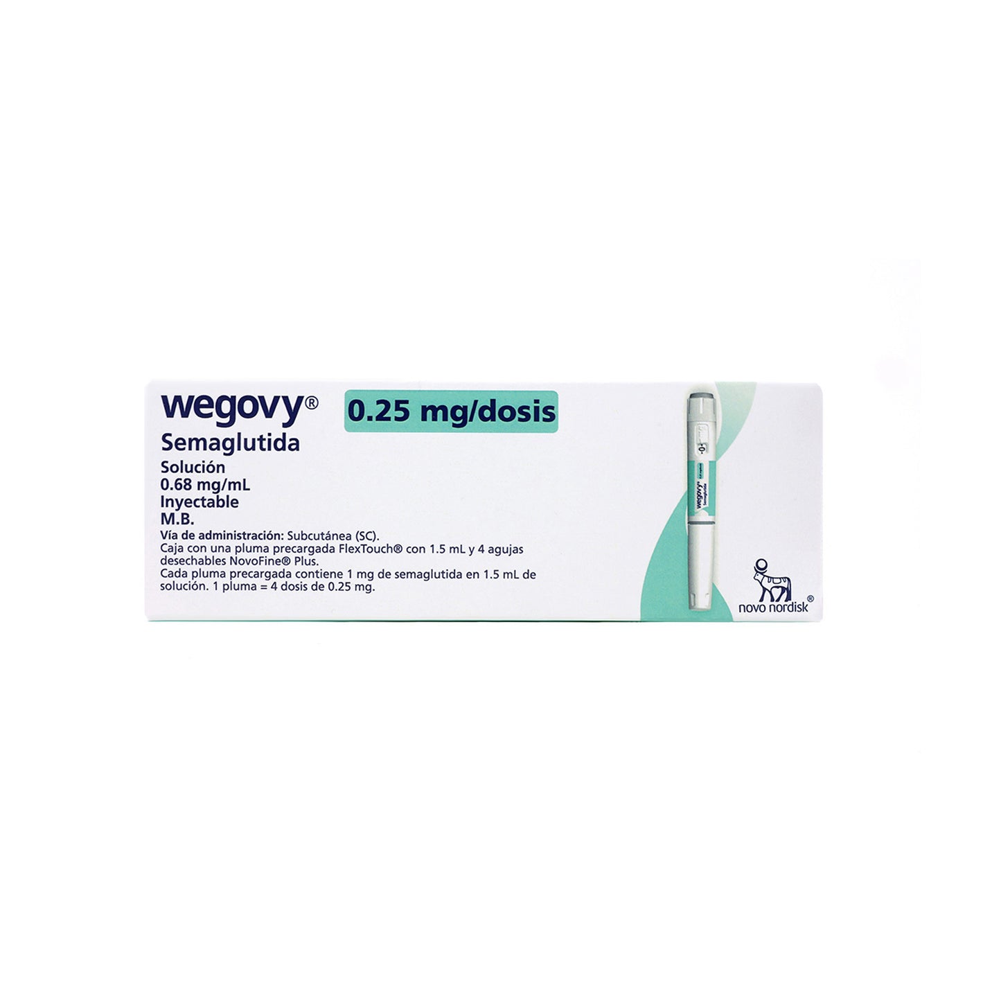 WEGOVY 0.25 MG 1 PLUMA PRECARGADA