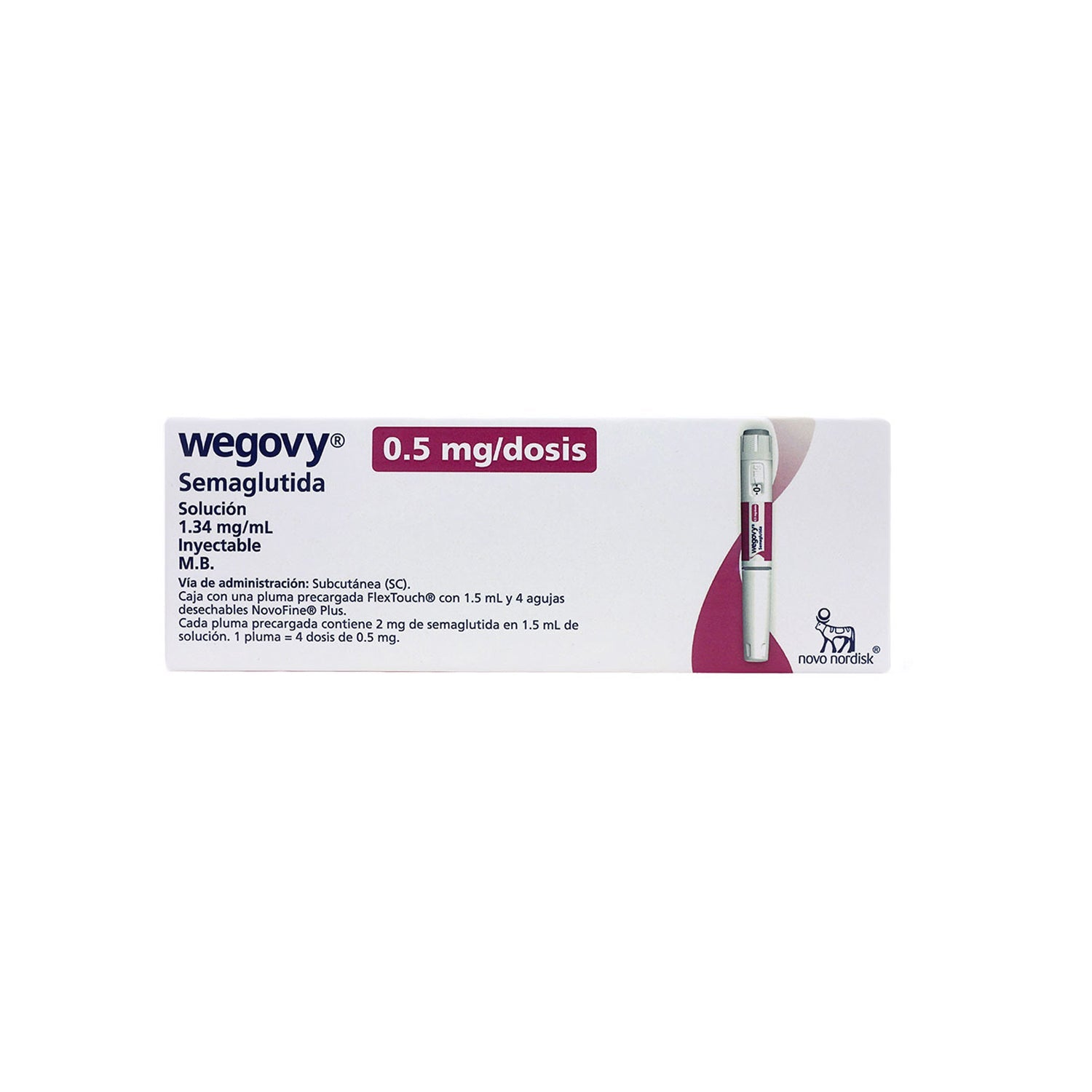 WEGOVY 0.5 MG Pluma 4 Dosis 1.34 MGN