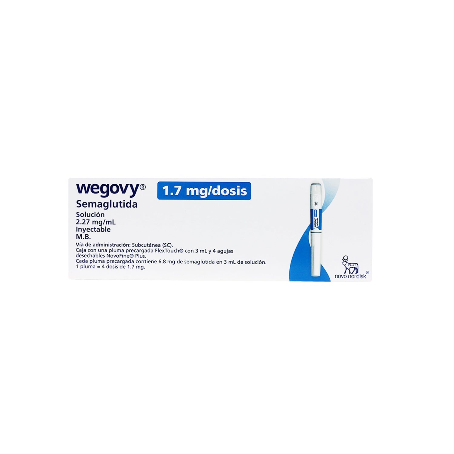 WEGOVY 1.7 MG Pluma 4 Dosis 2.27 MGN