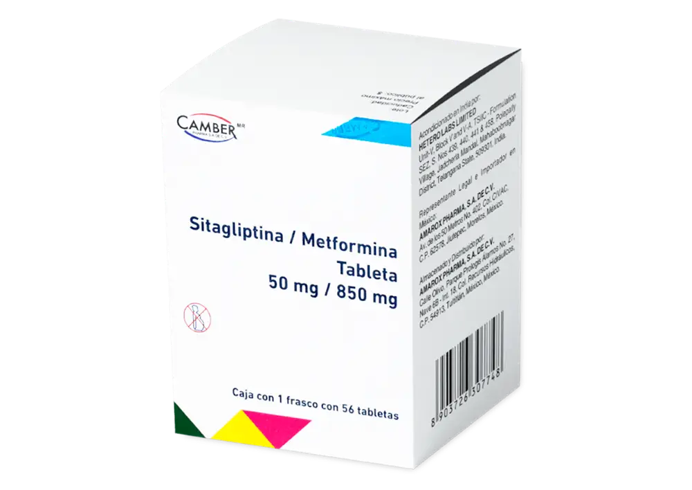 SITAGLIPTINA METFORMINA 56 TAB 50/850 MG