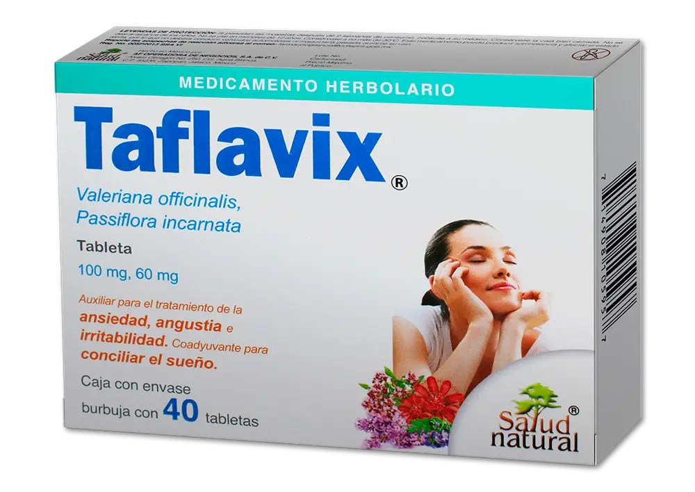 TAFLAVIX (VALERIANA) 40 TAB 100MG/60 MG