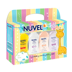 Kit Para Bebé Nivel Shampoo + Crema + Colonia + Jabón Líquido De Baño 125 Ml