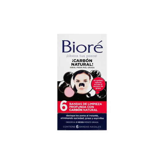 BANDAS BIORE NASAL LIMP CARBON 6PZ
