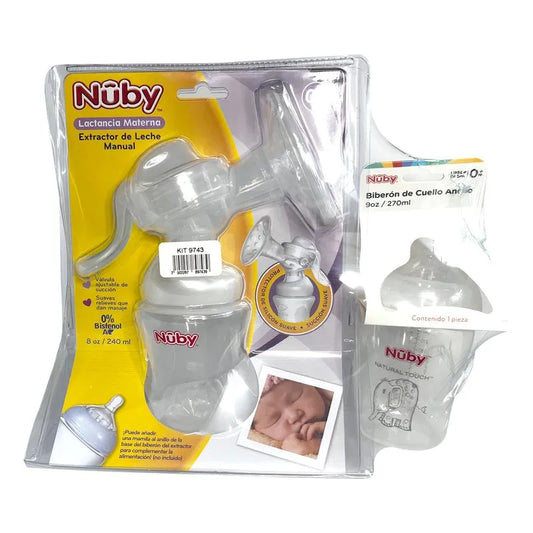 KIT LACT EXTR-LEC+BIB NUBY 8/9OZ