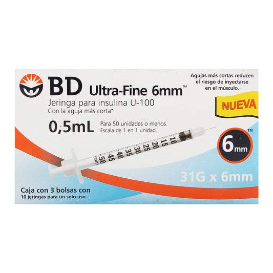 JERING INS BD UF 31GX6MM0.5ML - PZA 3X10