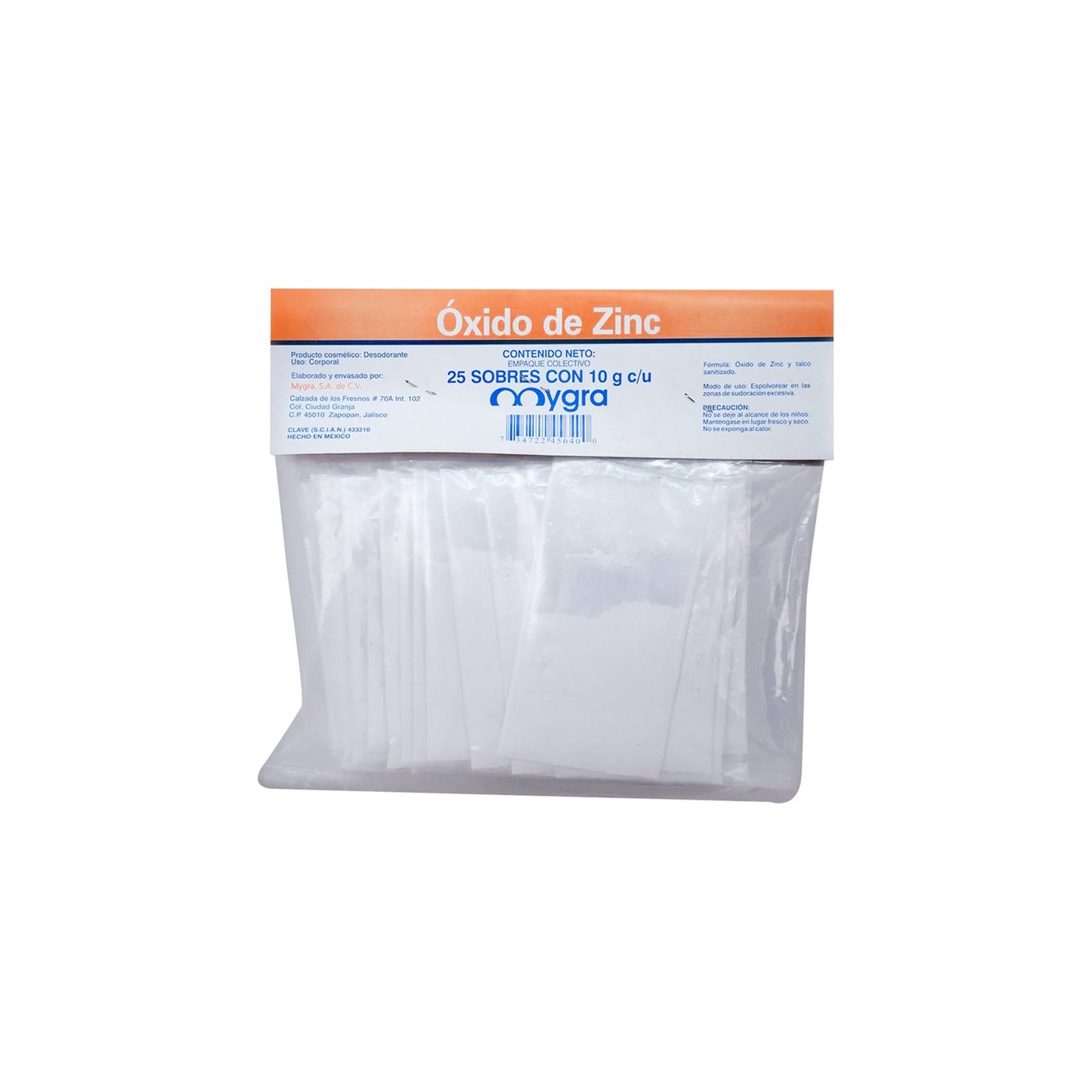 OXIDO-ZINC MYGRA 10G 25 SB