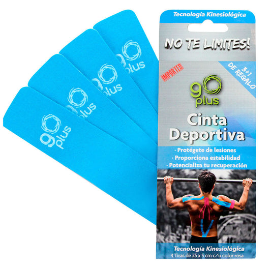 CINTA DEPORTIVA AZUL 4 TIRAS 25CM X 5CM