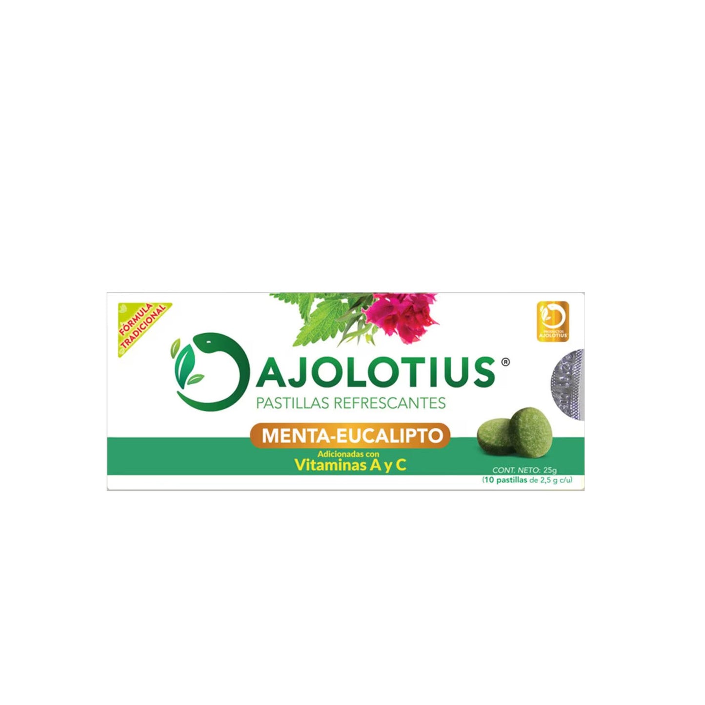 AJOLOTIUS MENTA-EUC 1 PZA C/10 PAST 25 G