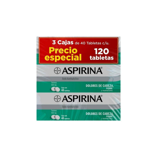 (G) ASPIRINA TRIPACK 3X40 500MG - TAB 120