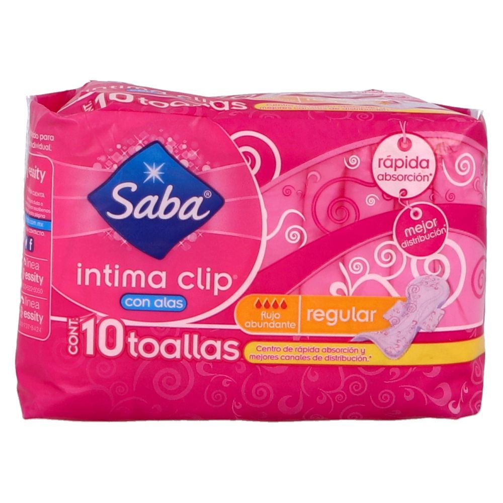 SABA TOALLA SANITARIA INTIMA CLIP REGULA