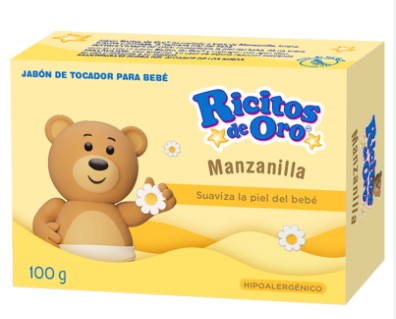 JABON RICITOS DE ORO MANZANILLA CAJA C/BARRA C/100 G.