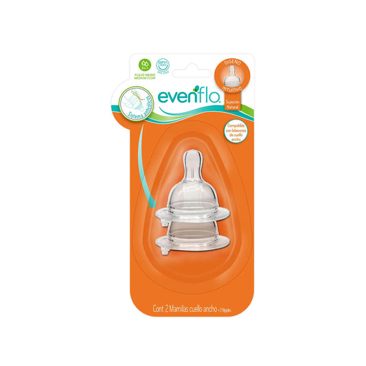 MAMILA EVENFLO SILICON FLU MED C/2