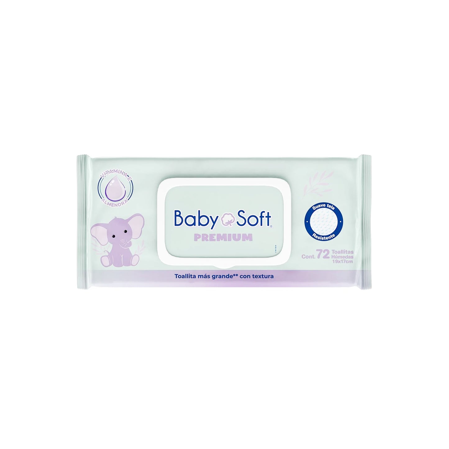 TAS HUM BABY SOFT MORADA C/80PZAS