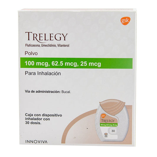TRELEGY 30 DOSIS 100/62.5/25MCG - PVO 1