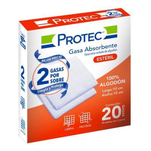 GASA PROTEC ESTERILIZ 10X10CM - SOB 10X2