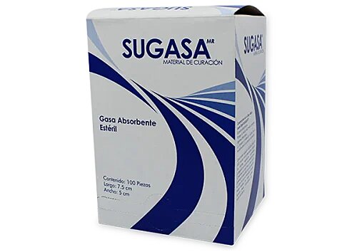 GASA ESTERIL SUGASA 100 GASA 7.5CMX5 CM