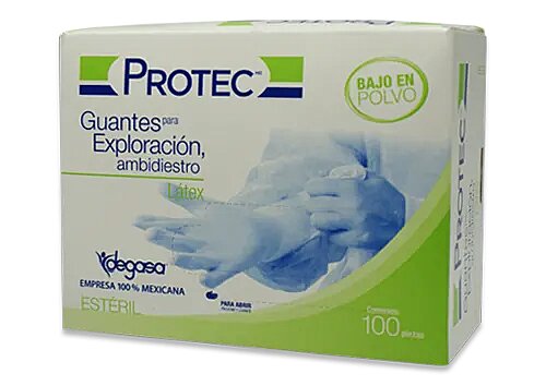GUANTE EXPL ESTER LATEX GD 1 CJA 100 PZA