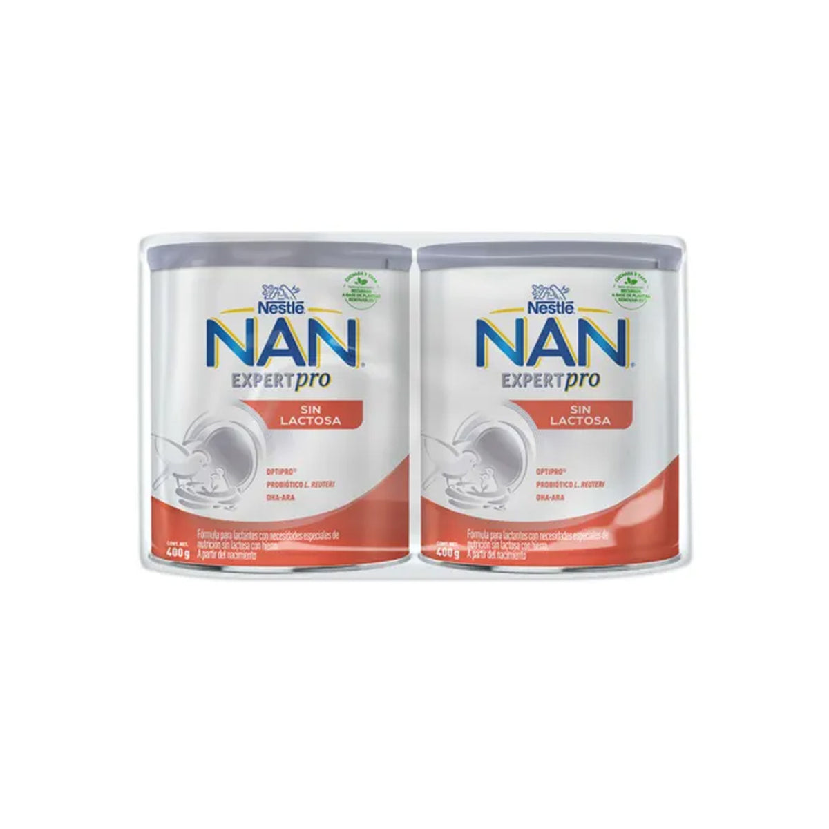 NAN LECHE S/LACTOSA 400 G DUOPACK