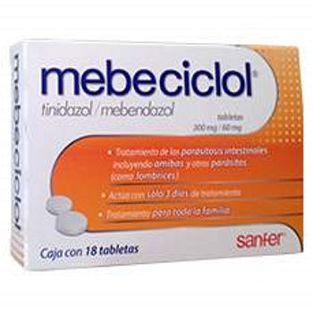 MEBECICLOL 60/300MG 18 TAB