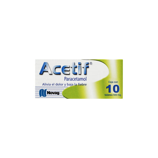 ACETIF TAB. 500 MG. CAJA C/10