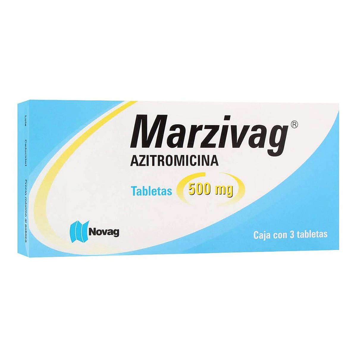 MARZIVAG TAB. 500 MG. CAJA C/3