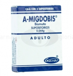 A-MIGDOBIS SUPOSITORIOS 0.044 G. CAJA C/2 ADULTO