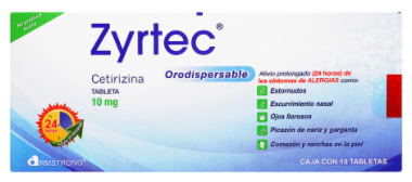 ZYRTEC ORODISPERSABLE 10MG - TAB 10