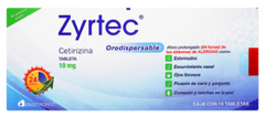ZYRTEC ORODISPERSABLE 10MG - TAB 10