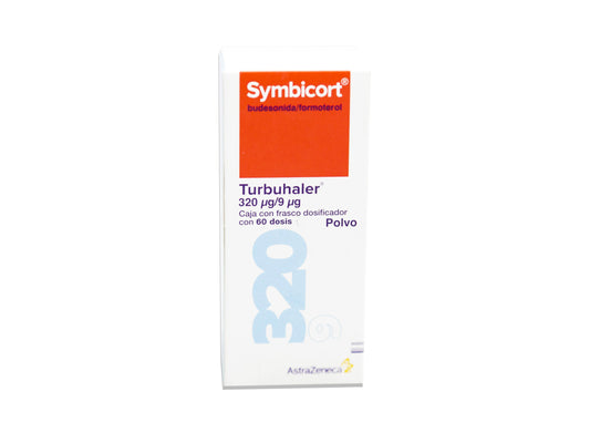 SYMBICORT TURBUHALER PVO. 320/9 MCG. CAJA C/FCO. DOSIFICADOR C/60 DOSIS