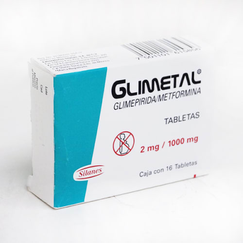 GLIMETAL 2MG 1000MG TAB C16