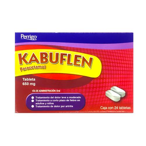 PARACETAMOL 650 TAB. 650 MG. CAJA C/24 (KABUFLEN)