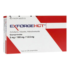 EXFORGE HCT5/160/12.5 MG 28 CPR